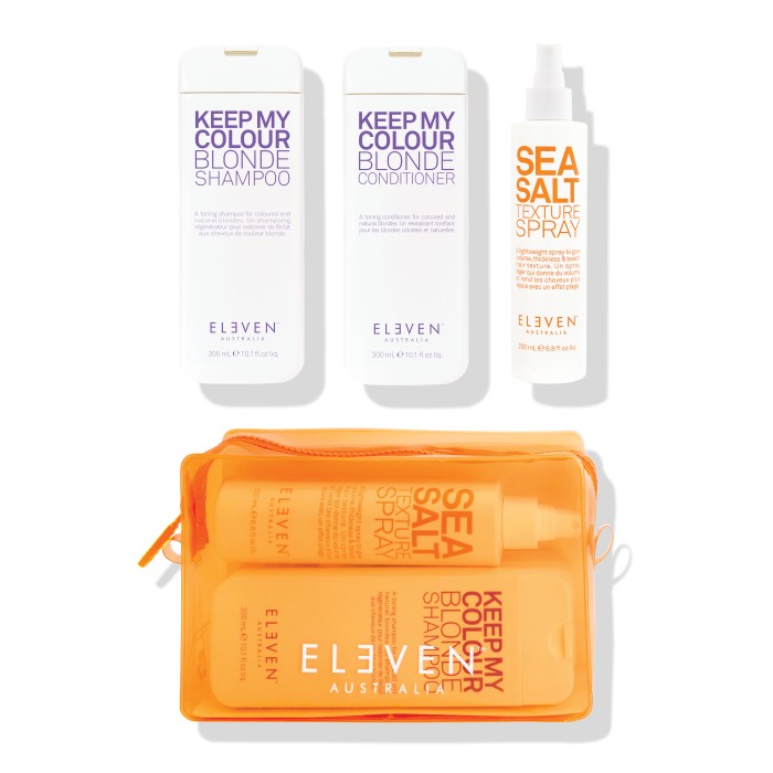 ELEVEN Blonde Trio with Neon Bag ELEVEN Blonde Trio with Neon Bag
