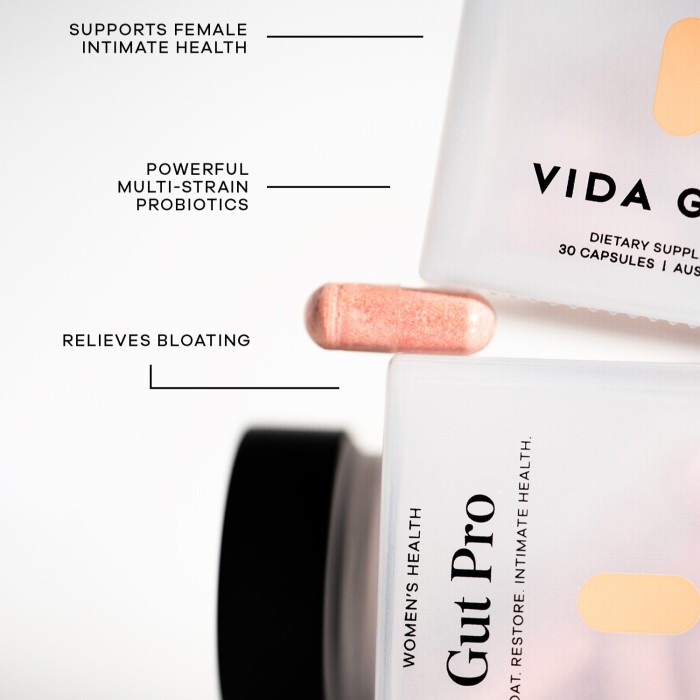 Vida Glow Women's Health Gut Pro Supplements 