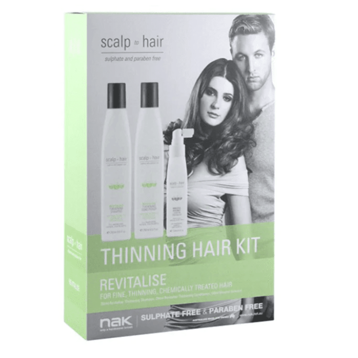 NAK Scalp To Hair Revitalise Thinning Kit with Mineral Defence NAK Scalp To Hair Revitalise Thinning Kit with Mineral Defence