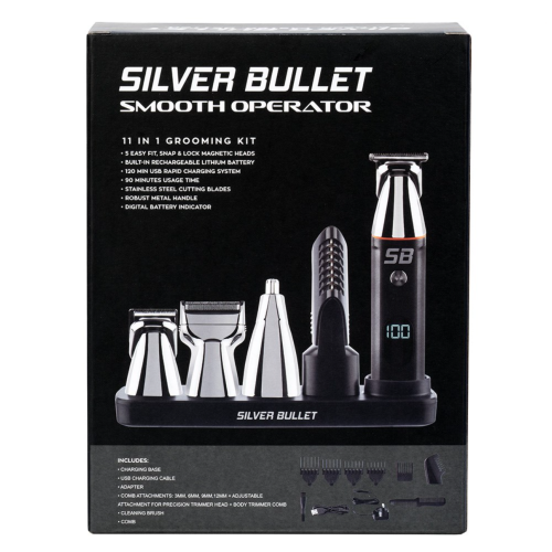 Silver Bullet Smooth Operator 11-In-1 Grooming Trimmer Kit