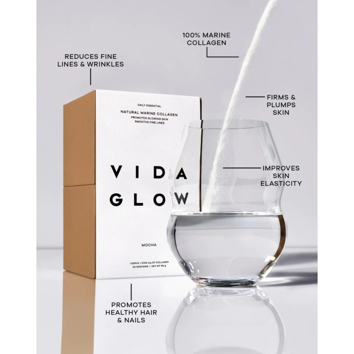 Vida Glow Natural Marine Collagen Sachets Mocha