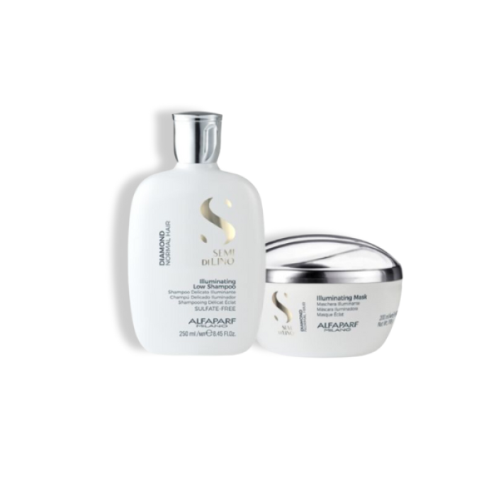 Alfaparf Semi Di Lino Diamond Illuminating Shampoo & Mask Duo