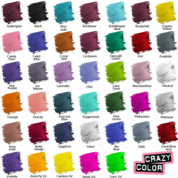Crazy Colour Semi-Permanent Hair Colour Crème Crazy Colour Semi-Permanent Hair Colour Crème