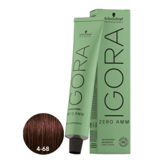 Igora Zero Ammonia Permanent Color Creme 4-68 Medium Brown Chocolate Red