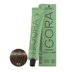 Igora Zero Ammonia Permanent Color Creme 7-1 Medium Blonde Cendre