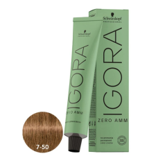 Igora Zero Ammonia Permanent Color Creme 7-50 Medium Blonde Gold Natural