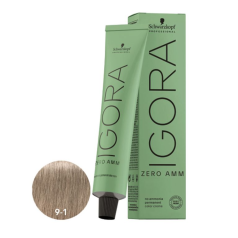 Igora Zero Ammonia Permanent Color Creme 9-1 Extra Light Blonde Cendre