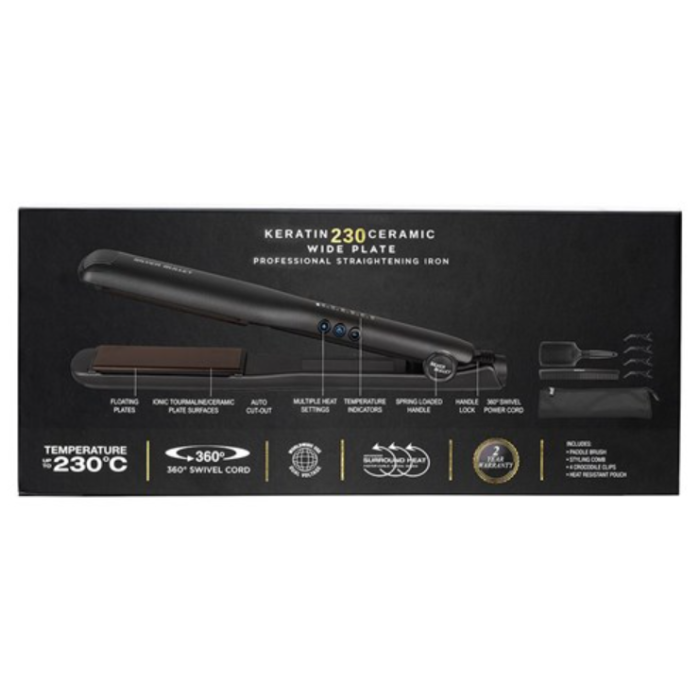 Silver Bullet Keratin 230 Ceramic & Tourmaline Hair Straightener (Wide Plate)