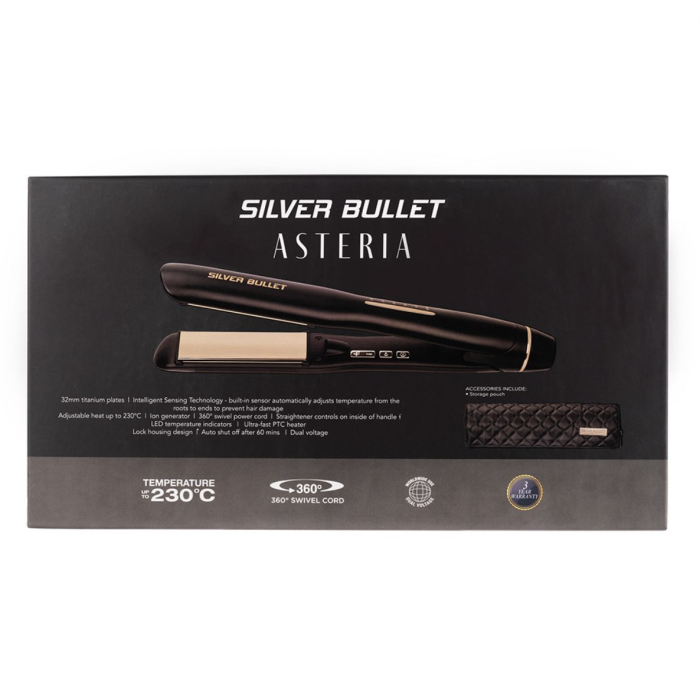 Silver Bullet Asteria Hair Straightener - Black
