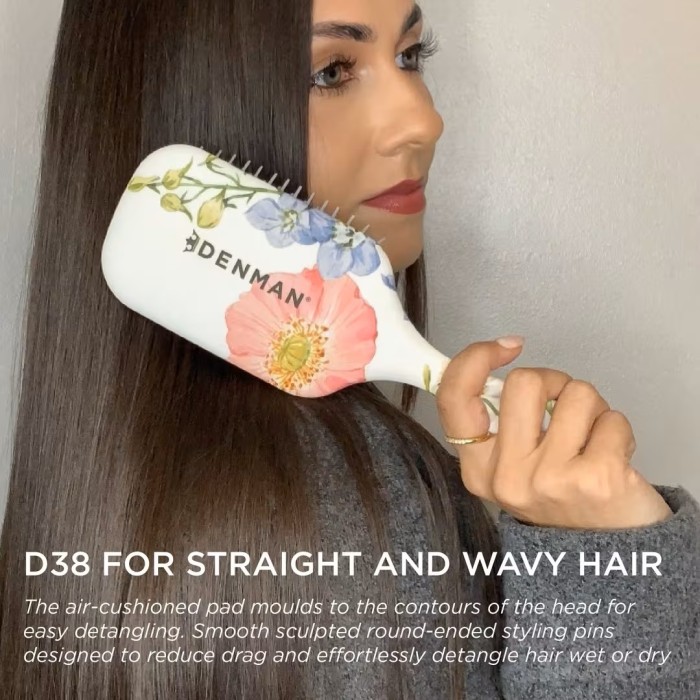 Denman Brushes D38 Floral Fantasies Power Paddle Brush