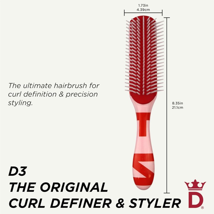 Denman Brushes D3 7 Row Styler Pink Brush