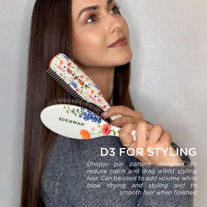 Denman Brushes D3 7 Row Styler Floral Fantasies Brush