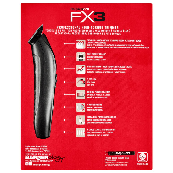 Babyliss Pro FX3 Professional High Torque Trimmer