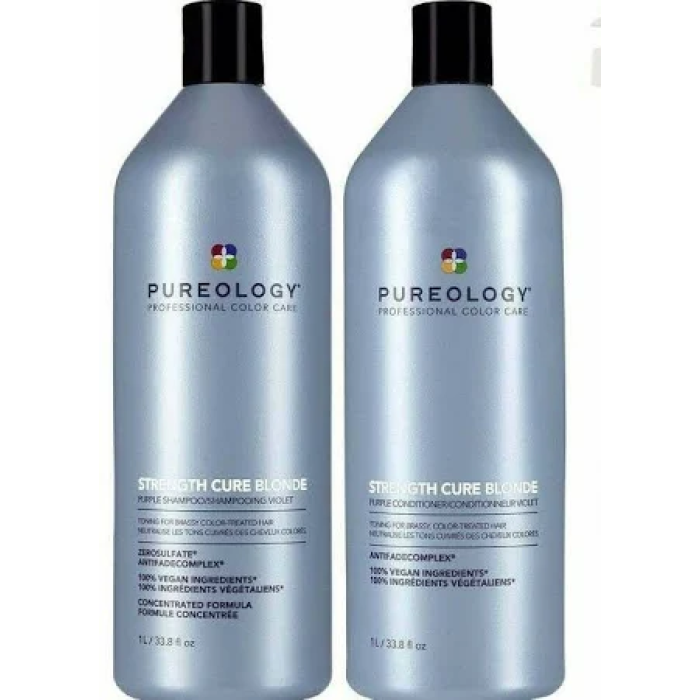 Pureology Strength Cure Best Blonde Shampoo and Conditioner 1 Litre Duo