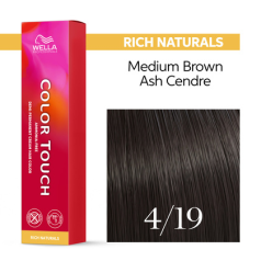 Color Touch Oxidising-Semi (Demi-Permanent) Hair Colour 60ml 4/19 Medium Brown Ash Cendre