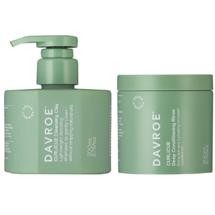 Davroe Curlicue Cleansing Clay and Conditioning Rinse Duo 300ml