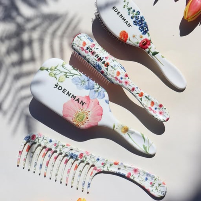 Denman Brushes D28 Deluxe Floral Fantasies Wide Tooth Detangle Comb