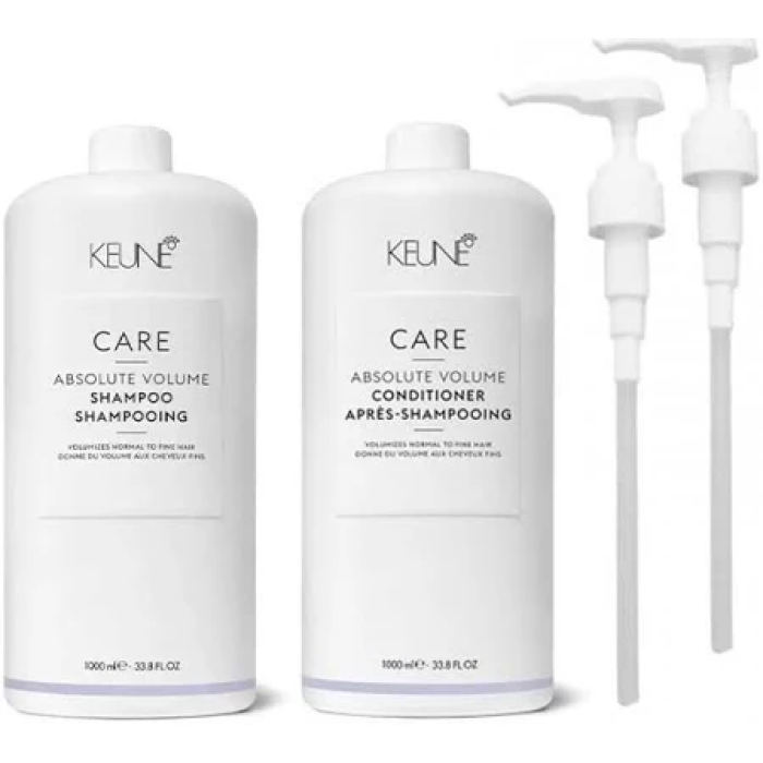 Keune Absolute Volume Shampoo and Conditioner Duo 1 Litre with Pumps