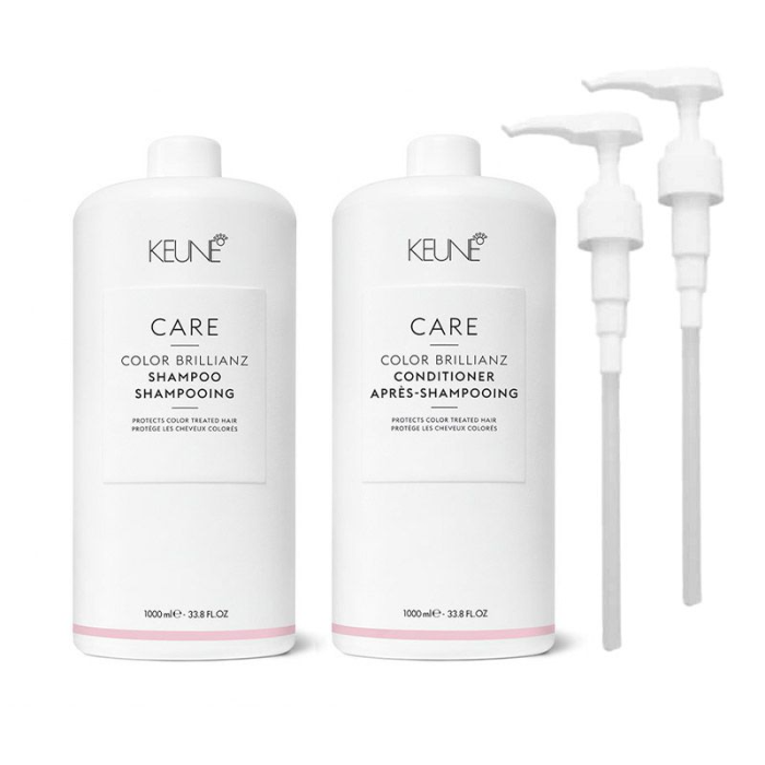 Keune Color Brillianz Shampoo and Conditioner Duo 1 Litre with Pumps