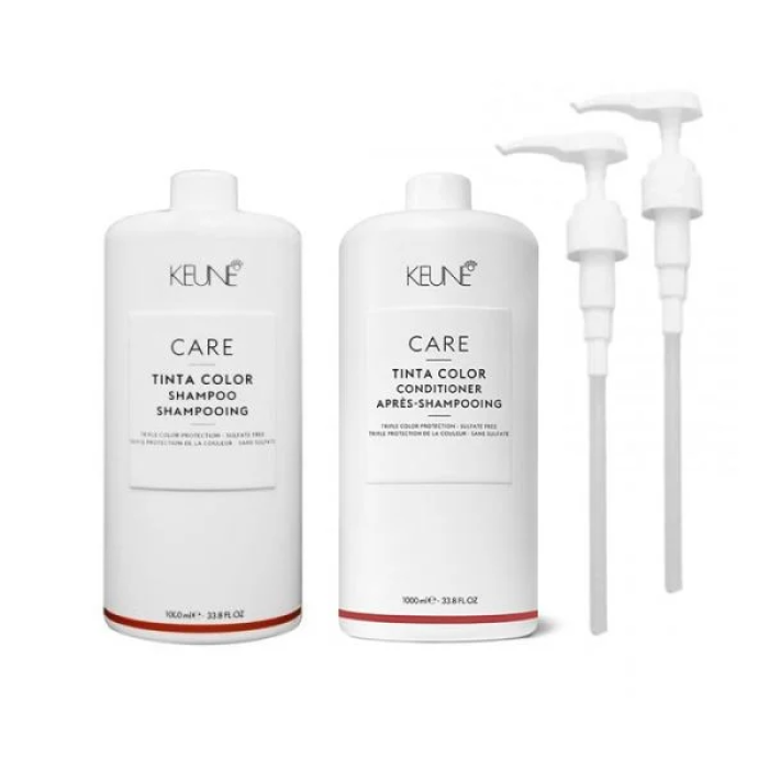 Keune Tinta Color Shampoo and Conditioner Duo 1 Litre with Pumps