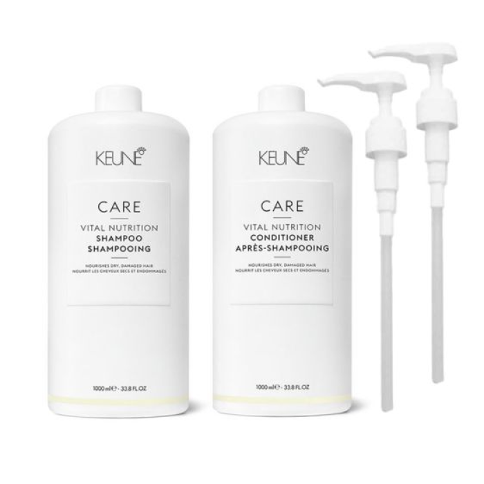 Keune Vital Nutrition Shampoo ad Conditioner Duo 1 Litre with Pumps