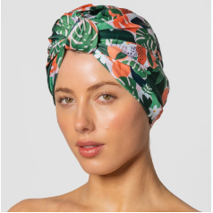 Dahlia Shower Cap - Peach Bellini 