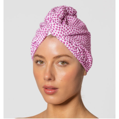 RIVA Hair Towel Wrap - Pink Dot 