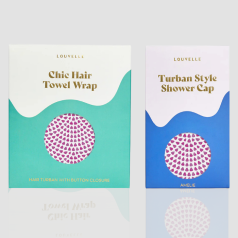 Amelie Shower Cap & Hair Towel Wrap Bundle (Pink Dot)