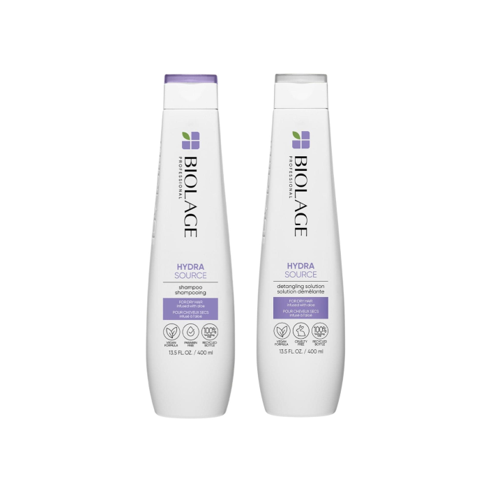 Matrix Biolage Hydrasource Shampoo and Detangling Solution Duo 400ml