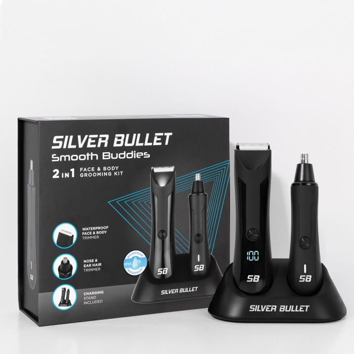 Silver Bullet Smooth Buddies 2 in 1 Face & Body Grooming Kit