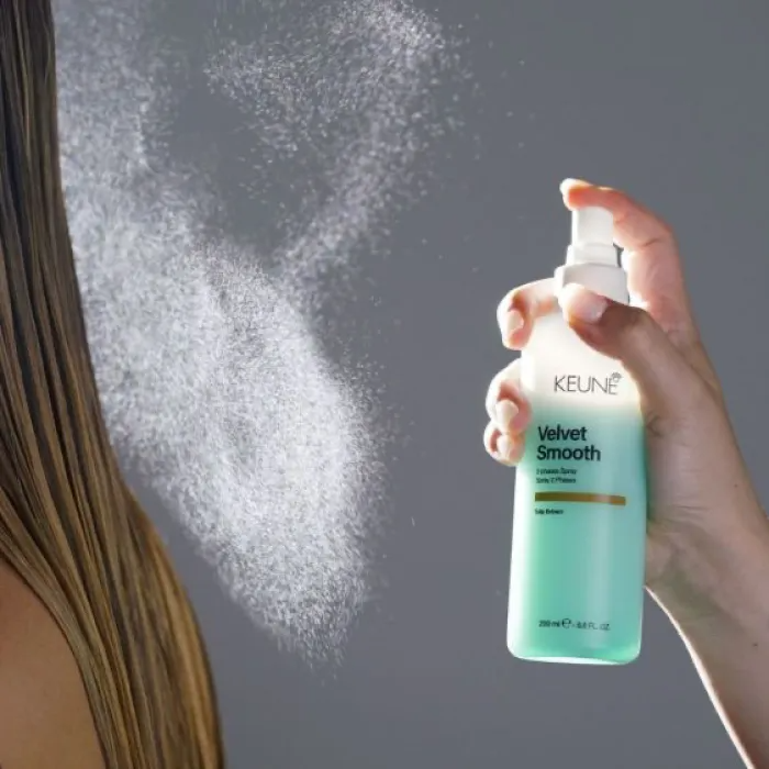 Keune Velvet Smooth Anti-Frizz Trio with 2-Phase Spray