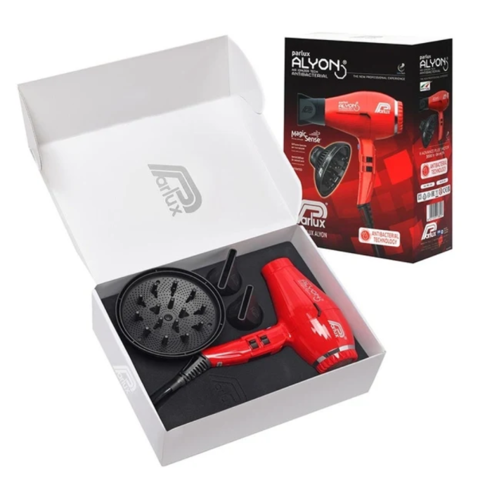 Parlux Alyon Air Ionizer Dryer With Diffuser in Red