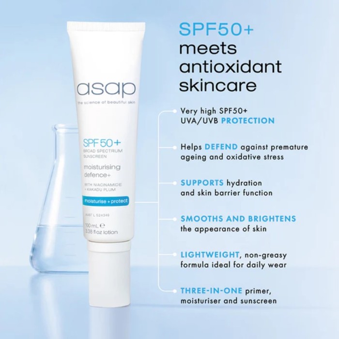 asap Moisturising Daily Defence SPF50+