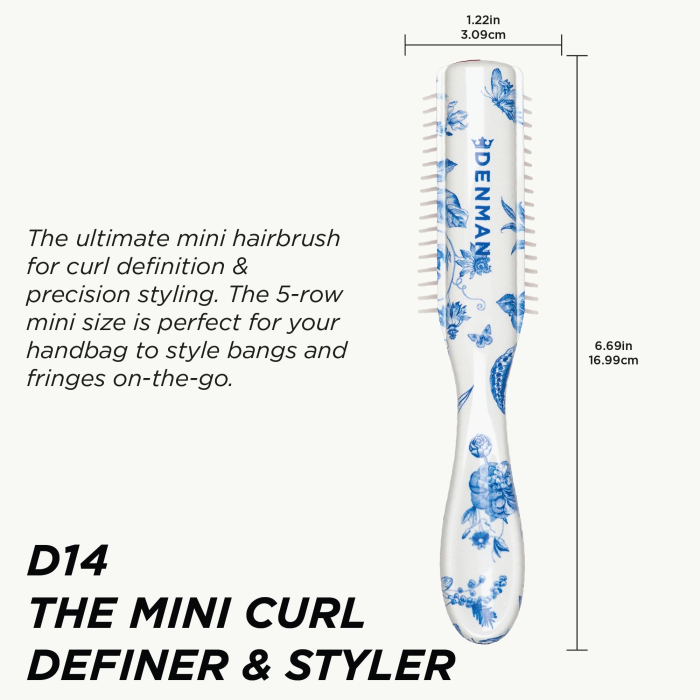 Denman Denman D14 5 Row Mini Styler Blue Belle Brush