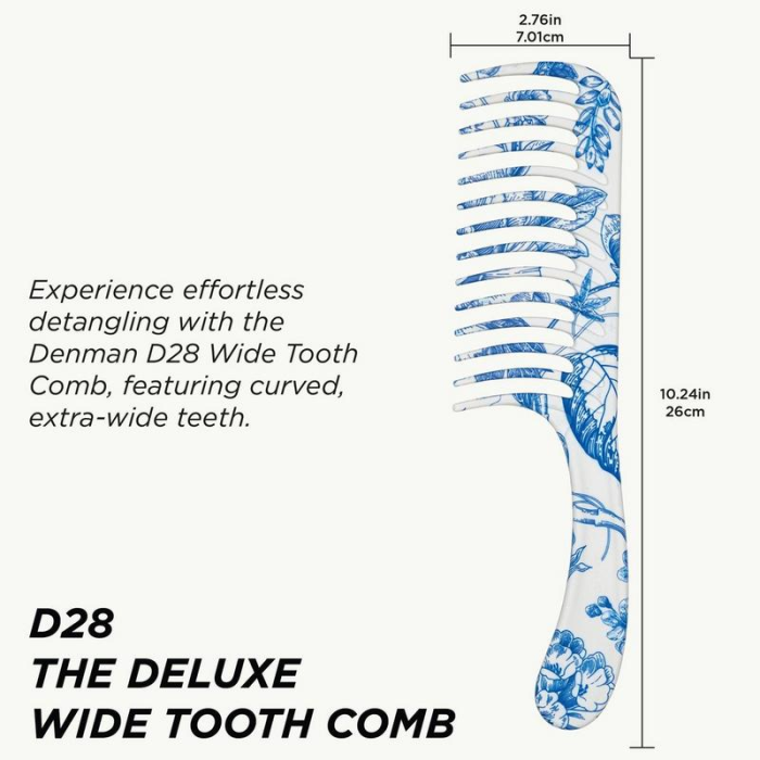 Denman Denman D28 Deluxe Blue Belle Wide Tooth Detangling Comb