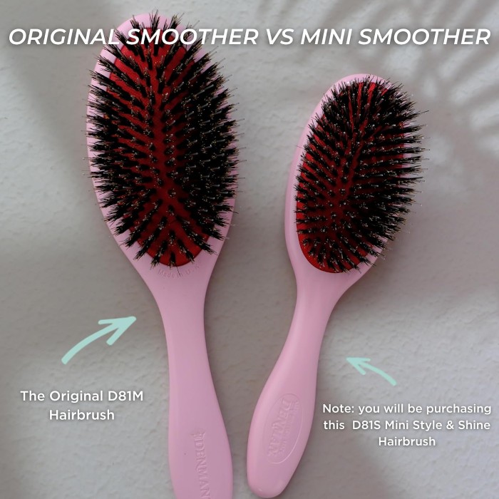 Denman D81S The Mini Style & Shine Smoother Pink Crush Brush