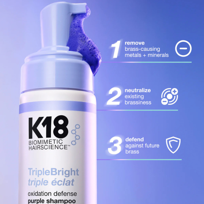 K18 Triplebright Oxidation Defense Purple Shampoo