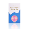 Louvelle Amelie Shower Cap in Pink Houndstooth