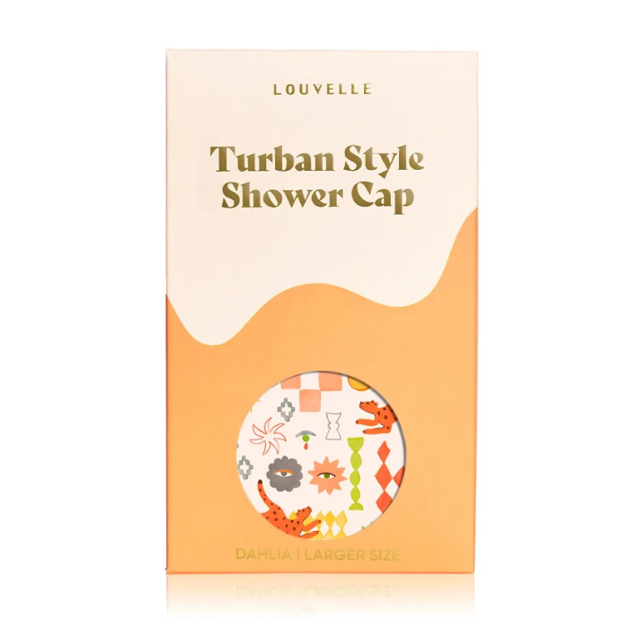 Louvelle Dahlia shower Cap in Santorini Sun