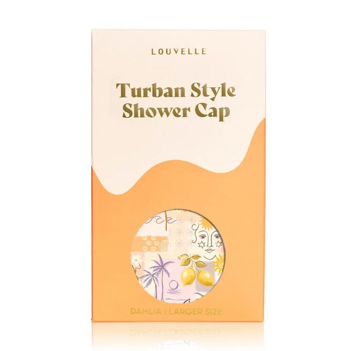 Louvelle Dahlia shower Cap in Lemon Lover