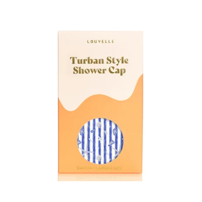 Louvelle Dahlia shower Cap in Marine Stripe