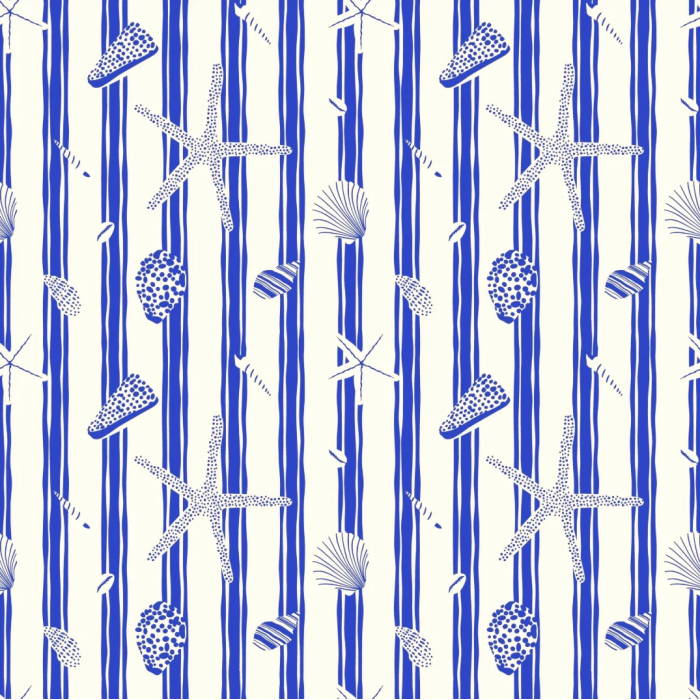 Louvelle Dahlia shower Cap in Marine Stripe