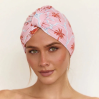Louvelle Amelie Shower Cap & Hair Towel Wrap Moroccan Palm