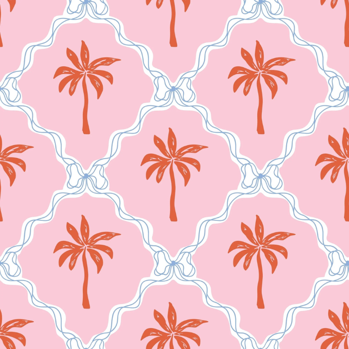 Louvelle Amelie Shower Cap & Hair Towel Wrap Moroccan Palm