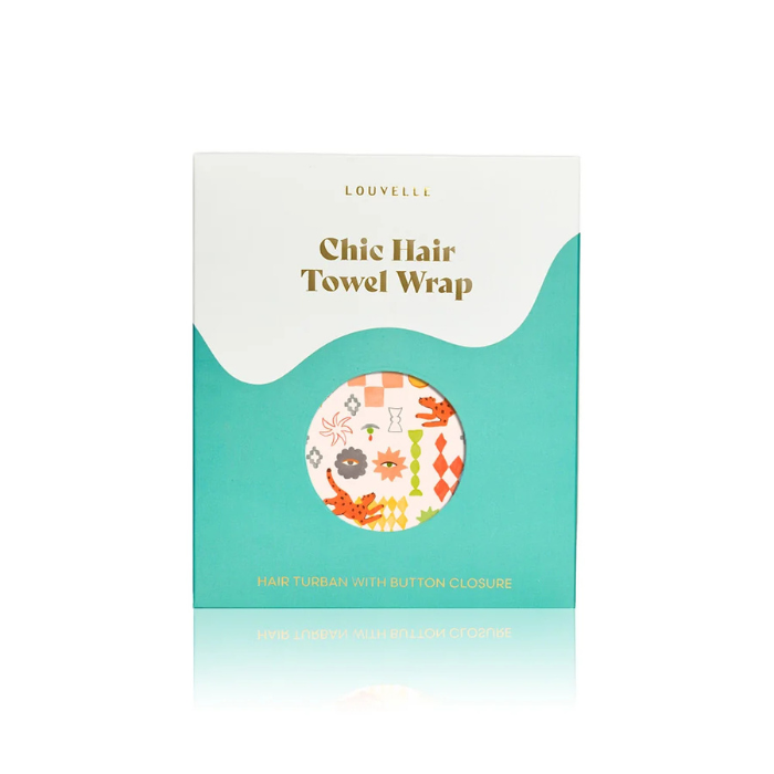 Louvelle RIVA Hair Towel Wrap in Santorini Sun