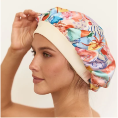 Satin Sleep Bonnet in Pacific Paradise 