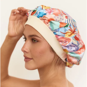 Satin Sleep Bonnet in Pacific Paradise 