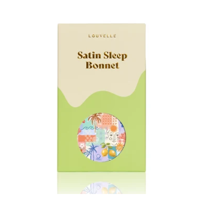 Louvelle Satin Sleep Bonnet in Pacific Paradise
