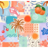 Louvelle Satin Sleep Bonnet in Pacific Paradise