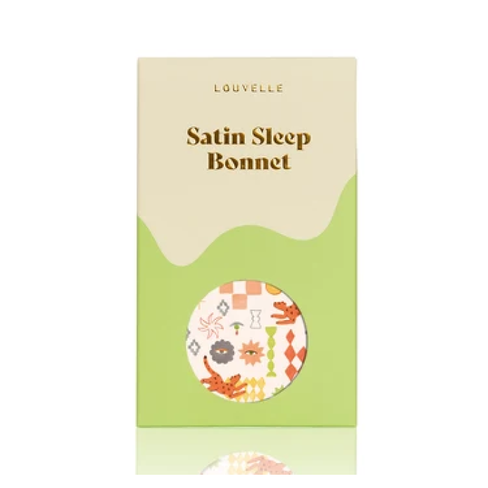Louvelle Satin Sleep Bonnet in Santorini Sun